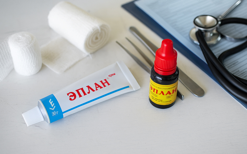 Препарат Эплан для лечения ожогов, порезов, ссадин и других повреждений кожи у взрослых и детей